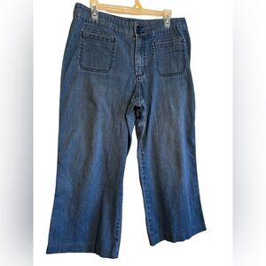 Chicos platnium cropped jeans wide leg Chicos size 2.5 USA size 12-14